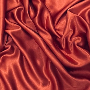 Coral Peach Crepe Back Satin Fabric 58&#39;&#39; PRICE PER METER