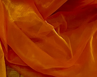 Orange Organza Fabric 58'' PRICE PER METER