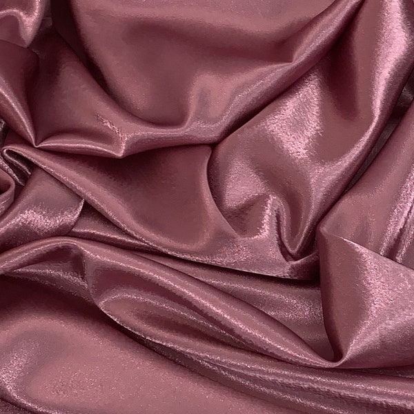 Dark Dusty Pink Crepe Back Satin Fabric 58'' PRICE PER METER