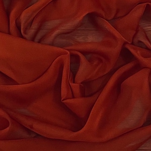 Burnt Orange Cationic Chiffon Fabric 58'' PRICE PER METER