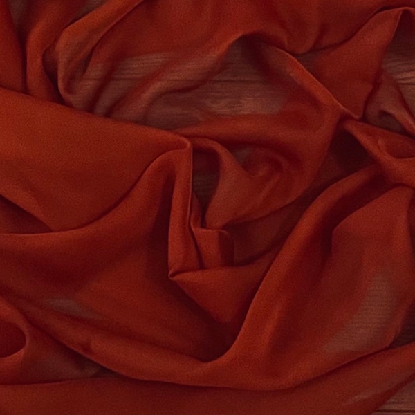 Burnt Orange Cationic Chiffon Fabric 58'' PRICE PER METER