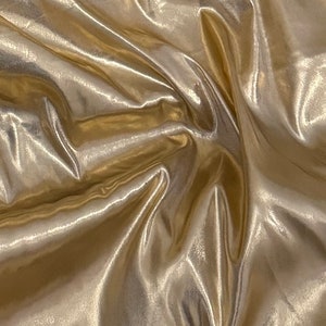 Beige Gold Foil Lame Fabric 58&#39;&#39; PRICE PER METER