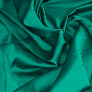 Green Charmeuse Satin Fabric 58&#39;&#39; PRICE PER METER