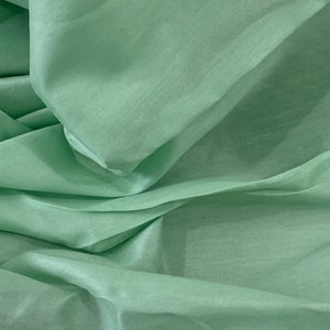 Light Green Polyester Raw Silk Fabric 45&#39;&#39; PRICE PER METER