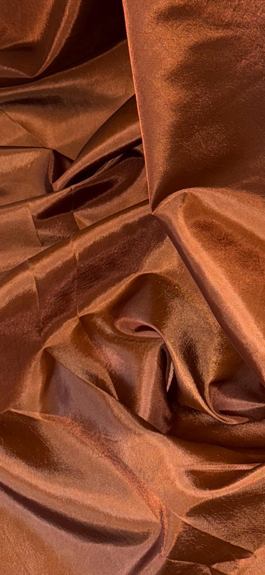 Burnished Copper Taffeta Silk Fabric main image 1