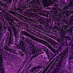 Purple Glitter Lurex Fabric 58'' PRICE PER METER