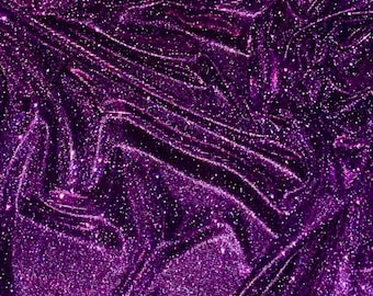 Purple Glitter Lurex Fabric 58'' PRICE PER METER