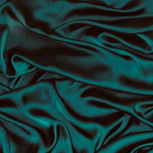 Forest Green Charmeuse Satin Fabric 58&#39;&#39; PRICE PER METER