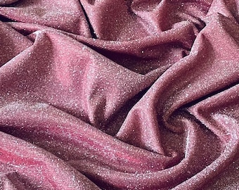 Rosa glitterlurextyg 137 cm PRIS PER METER