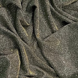 Grey Green Yellow Glitter Lurex Fabric 58'' PRICE PER METER