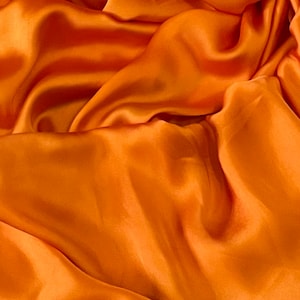 Orange Charmeuse Satin Fabric 58&#39;&#39; PRICE PER METER