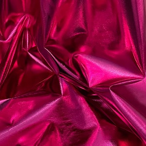 Hot Pink Foil Lame Fabric 45&#39;&#39; PRICE PER METER