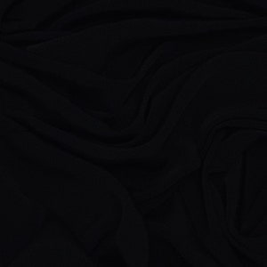 Black Crepe De Chine Fabric 45&#39;&#39; PRICE PER METER