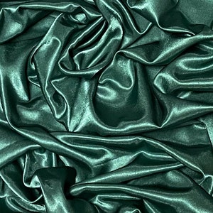 Bottle Green Crepe Back Satin Fabric 58&#39;&#39; PRICE PER METER
