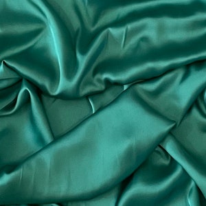 Sea Green Charmeuse Satin Fabric 58&#39;&#39; PRICE PER METER