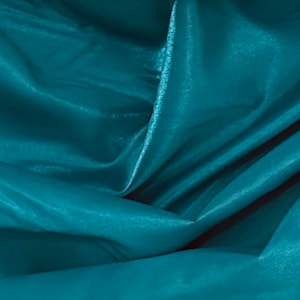 Turquoise Shantung Faux Silk Fabric 58&#39;&#39; PRICE PER METER