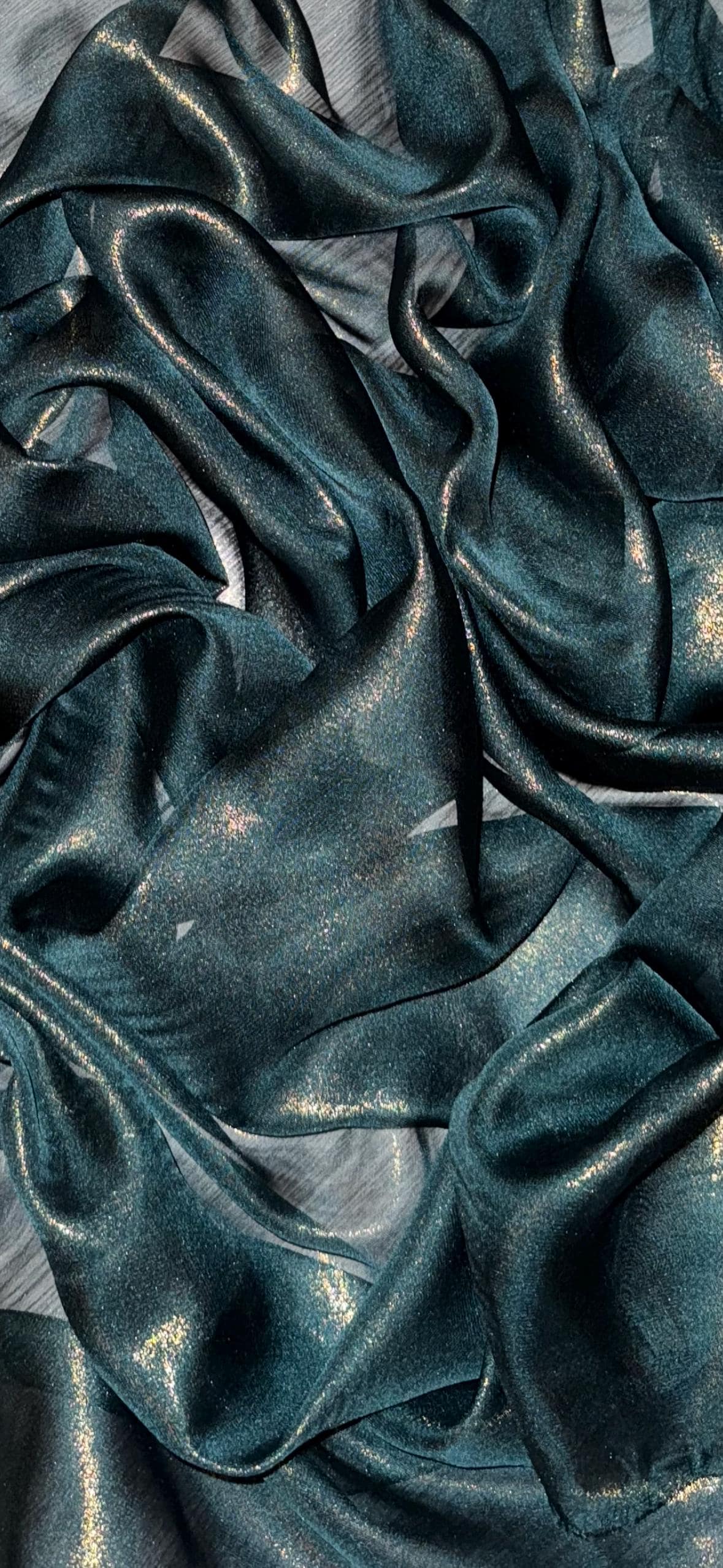 Forest Green Gold Shimmer Chiffon Fabric 58'' PRICE PER METER - Etsy
