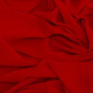 Red Crepe Georgette Fabric 58'' PRICE PER METER