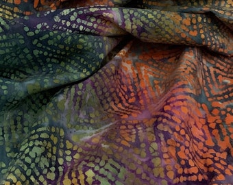 Multicoloured Triangles Batik Fabric 45'' PRICE PER METER
