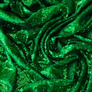 エメラルドグリーンのスパンコールチュール生地 58インチ 1メートルあたりの価格