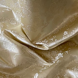 Light Gold Metallic Broacade Fabric