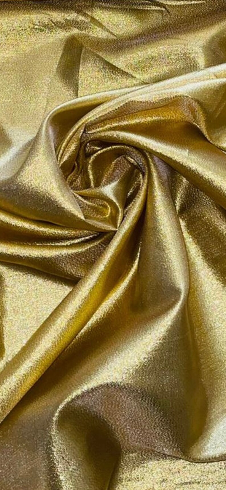 Red Gold Metallic Organza Fabric