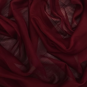 Tela de gasa catiónica color rojo vino 58'' PRECIO POR METRO