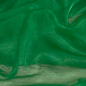 Emerald Green Organza Fabric 58&#39;&#39; PRICE PER METER