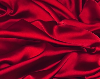 Claret Red Charmeuse Satin Fabric 58'' PRICE PER METER