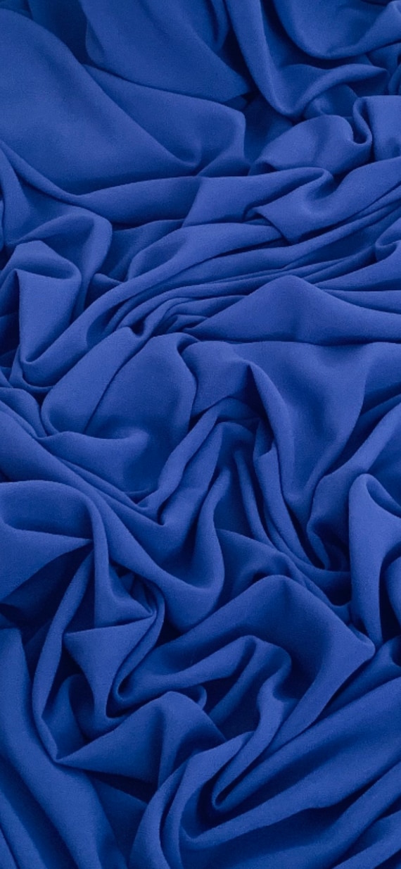 Royal Blue Crepe Georgette Fabric 58 PRICE PER METER