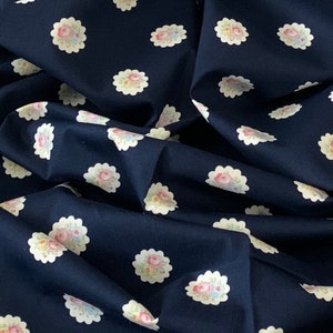 Navy Multicoloured Floral 100% Cotton Fabric 45&#39;&#39; PRICE PER METER