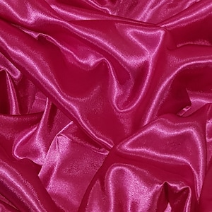 Hot Pink Crepe Back Satin Fabric 58&#39;&#39; PRICE PER METER