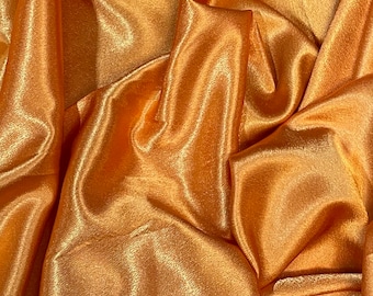 Orange Crepe Back Satin Fabric 58'' PRICE PER METER