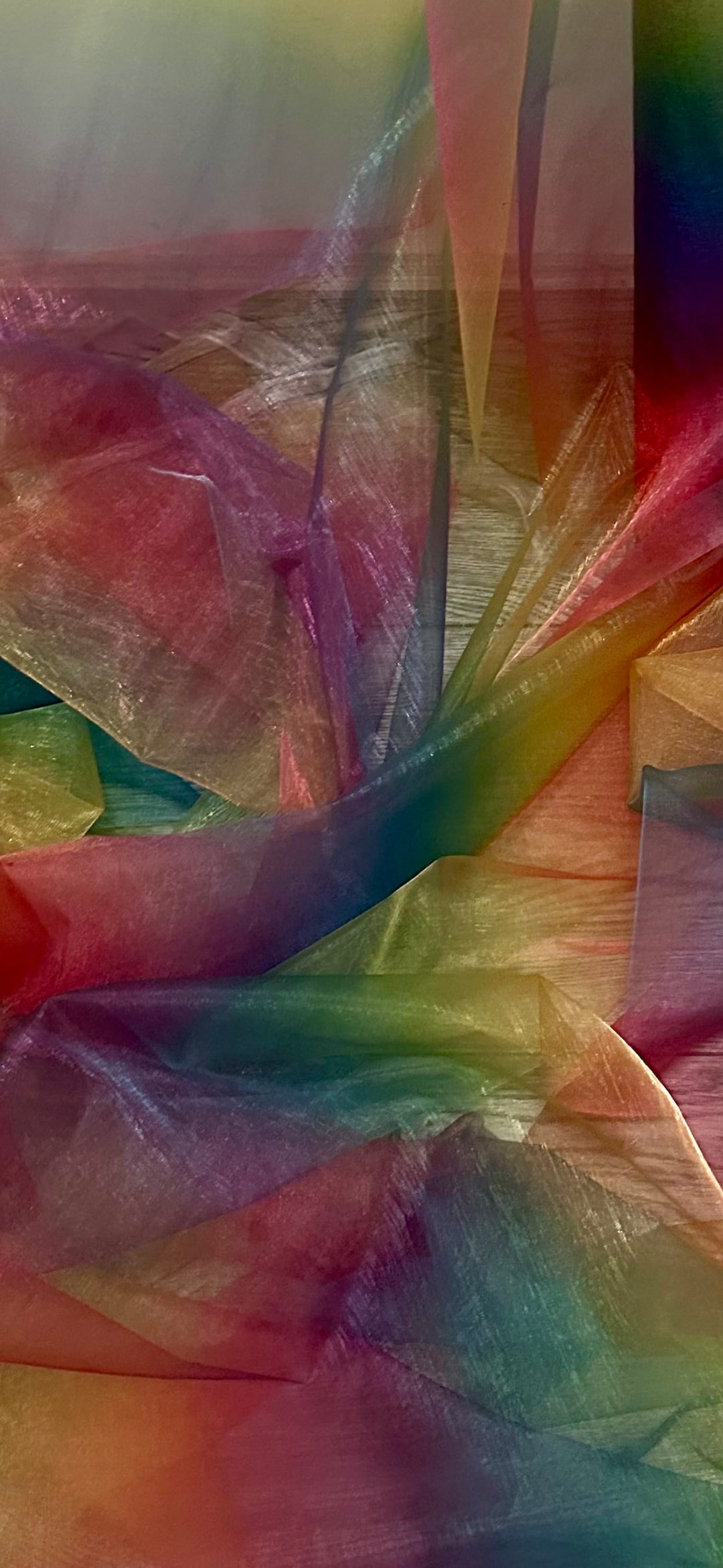 1点物⭕️お安く!◎Custom Rainbow fabric◎NR2b 9.7 Multicoloured Rainbow Organza Fabric 58'' PRICE PER METER - Etsy