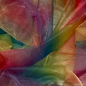 Multicoloured Rainbow Organza Fabric 58'' PRICE PER METER - Etsy