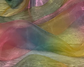 Multicoloured Organza Fabric 58'' PRICE PER METER