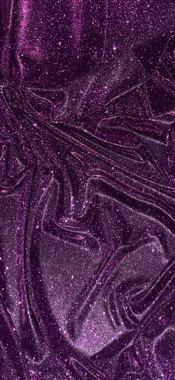 Purple Glitter Lurex Fabric 58'' PRICE PER METER Etsy