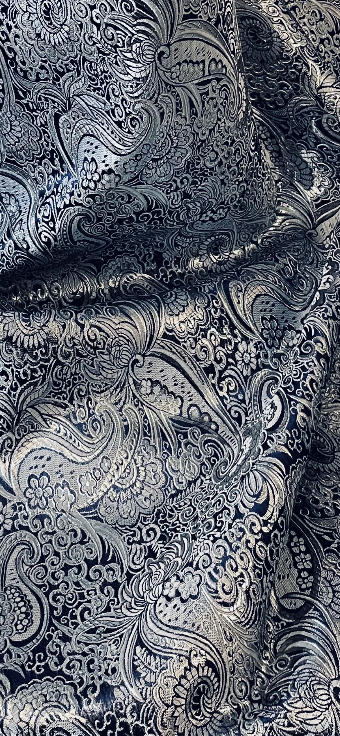 Brokat Paisley Gold Metallic Jacquard Material Kleid Handwerk Dekor