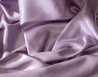 Lilac Shantung Faux Silk Fabric 58'' PRICE PER METER