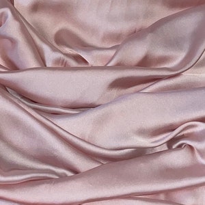 Pale Pink Charmeuse Satin Fabric 58&#39;&#39; PRICE PER METER
