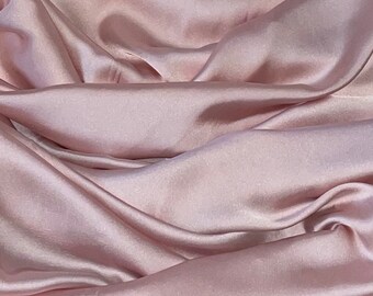Blek Rosa Charmeuse Satin Tyg 58'' PRIS PER METER