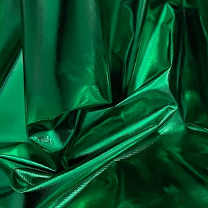 Emerald Green Foil Lame Fabric 45&#39;&#39; PRICE PER METER