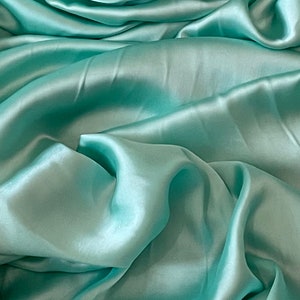 Mint Charmeuse Satin Fabric 58&#39;&#39; PRICE PER METER