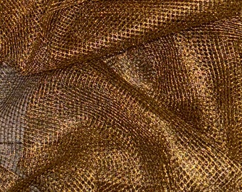 Dark Gold Fishnet Chainmail Mesh/Net Fabric 58'' PRICE PER METER