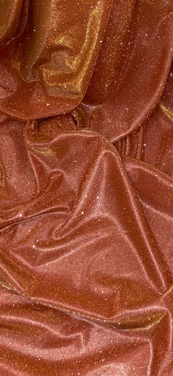 Red Gold Shimmer Satin Fabric 58'' PRICE PER METER