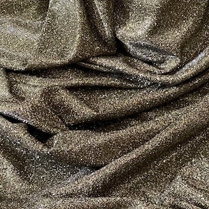 Gold Black Glitter Lurex Fabric 58'' PRICE PER METER