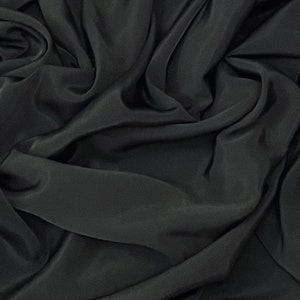 Dark Grey Crepe De Chine Fabric 45&#39;&#39; PRICE PER METER