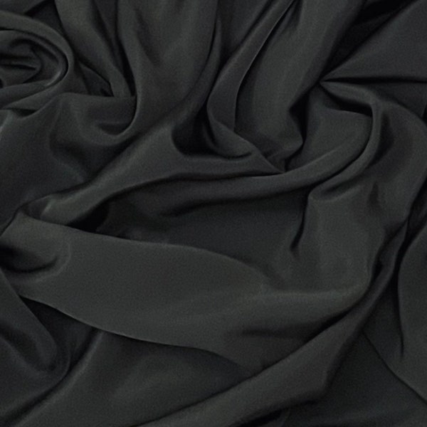 Dark Grey Crepe De Chine Fabric 45'' PRICE PER METER