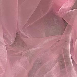 Baby Pink Organza Fabric 58&#39;&#39; PRICE PER METER