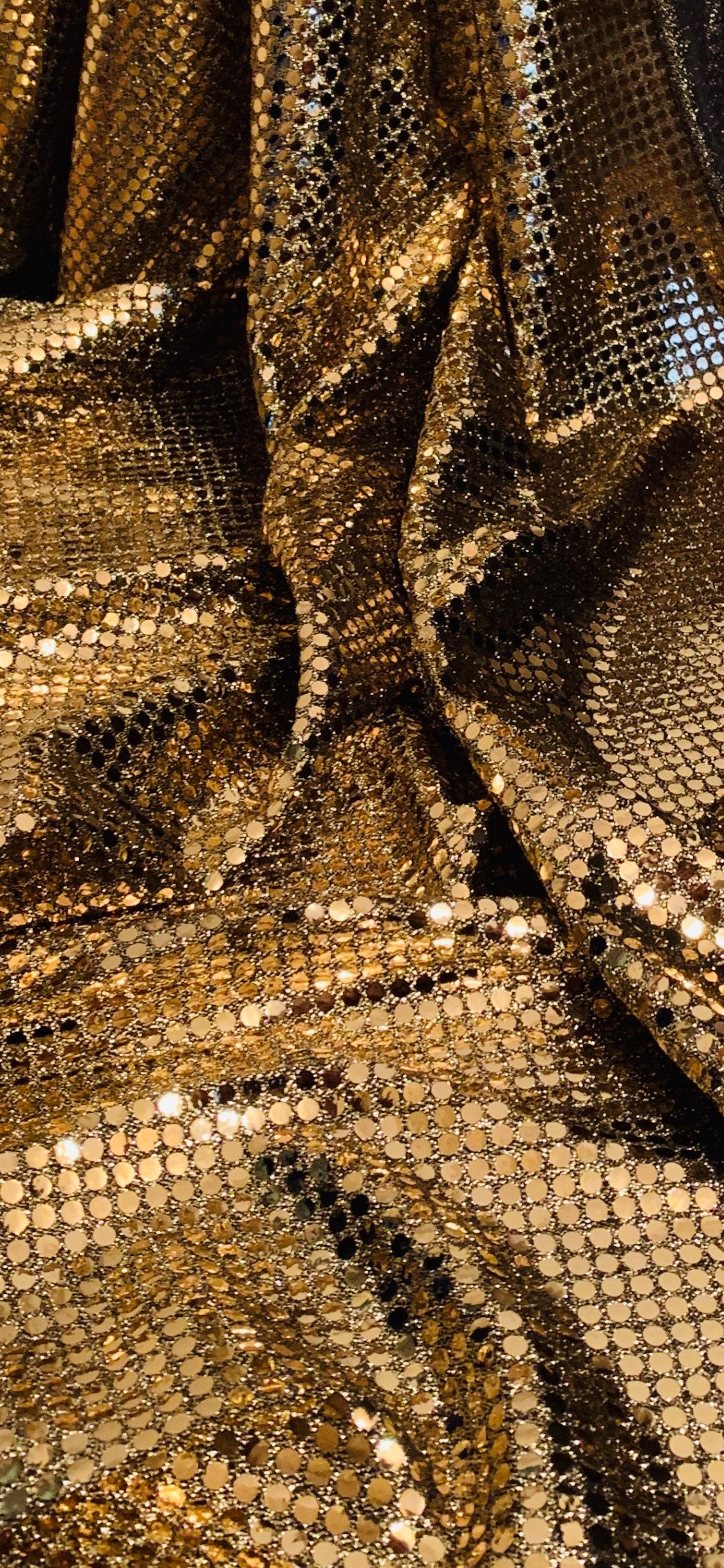 Gold Black Sequin Fabric 45'' PRICE PER METER Etsy